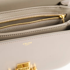 Celine Classique Medium Triomphe Bag Pebble Grey