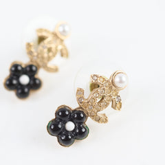Chanel CC Flower Earrings Costume Jewellery
