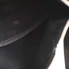 Saint Laurent Croc Embossed Tote Black