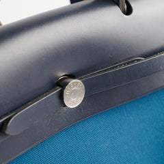 Hermes Herbag 39 Blue Indigo Retourne D stamp 2019