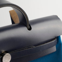 Hermes Herbag 39 Blue Indigo Retourne D stamp 2019