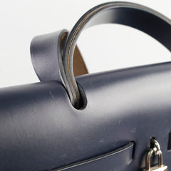 Hermes Herbag 39 Blue Indigo Retourne D stamp 2019