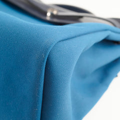 Hermes Herbag 39 Blue Indigo Retourne D stamp 2019