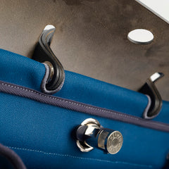 Hermes Herbag 39 Blue Indigo Retourne D stamp 2019