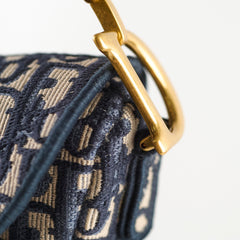 Christian Dior Oblique Saddle Bag Navy
