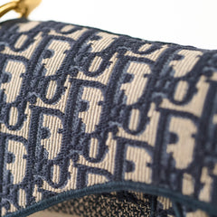 Christian Dior Oblique Saddle Bag Navy