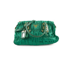 Prada Tessuto Gaufre Larice Tote Green