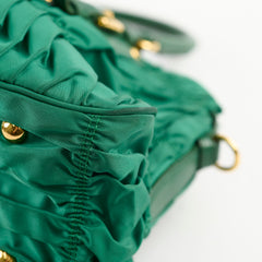 Prada Tessuto Gaufre Larice Tote Green