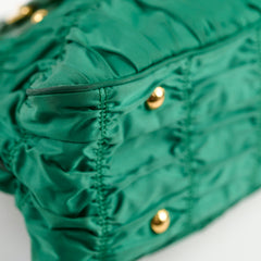 Prada Tessuto Gaufre Larice Tote Green