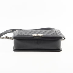 Chanel Caviar New Medium Boy Bag Black Micorchip