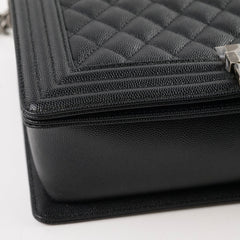 Chanel Caviar New Medium Boy Bag Black Micorchip