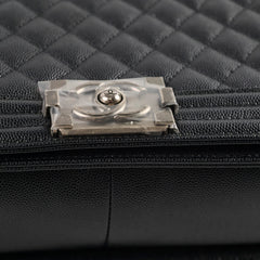 Chanel Caviar New Medium Boy Bag Black Micorchip
