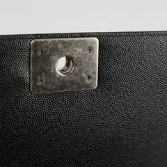 Chanel Caviar New Medium Boy Bag Black Micorchip