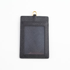Prada Card Lanyard Saffiano Black