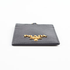 Prada Card Lanyard Saffiano Black