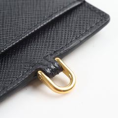 Prada Card Lanyard Saffiano Black