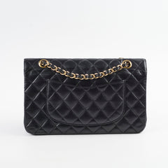 Chanel Medium/Large Caviar Classic Double Flap GHW Black