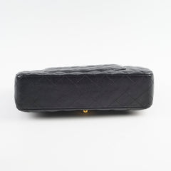 Chanel Medium/Large Caviar Classic Double Flap GHW Black