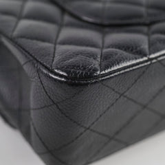 Chanel Medium/Large Caviar Classic Double Flap GHW Black