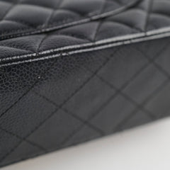 Chanel Medium/Large Caviar Classic Double Flap GHW Black