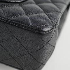 Chanel Medium/Large Caviar Classic Double Flap GHW Black