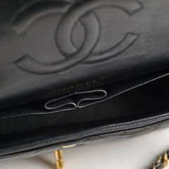 Chanel Medium/Large Caviar Classic Double Flap GHW Black
