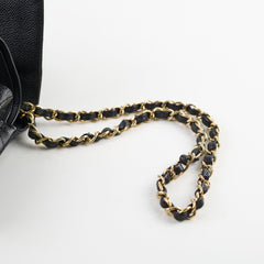 Chanel Medium/Large Caviar Classic Double Flap GHW Black