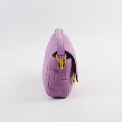 Fendi FF Baguette Purple Lambskin Leather Medium