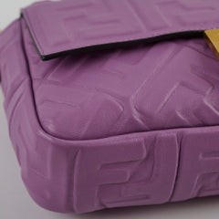 Fendi FF Baguette Purple Lambskin Leather Medium