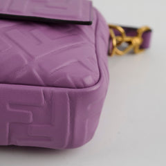 Fendi FF Baguette Purple Lambskin Leather Medium