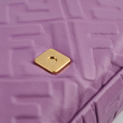 Fendi FF Baguette Purple Lambskin Leather Medium