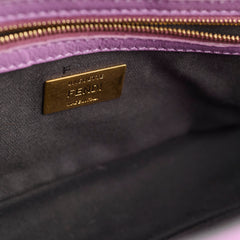 Fendi FF Baguette Purple Lambskin Leather Medium