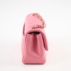 Chanel Mini Square Bag Lambskin Pink