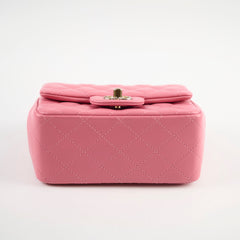 Chanel Mini Square Bag Lambskin Pink