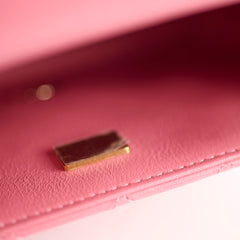 Chanel Mini Square Bag Lambskin Pink