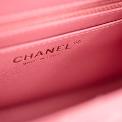 Chanel Mini Square Bag Lambskin Pink