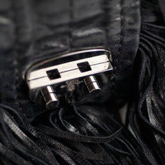 Prada Fringe Tassel Shoulder Bag Black