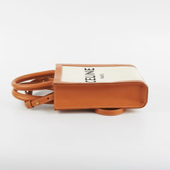 ITEM 13 - Celine Mini Vertical Cabas Canvas Logo Tote