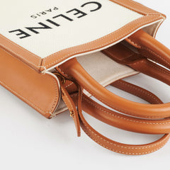 ITEM 13 - Celine Mini Vertical Cabas Canvas Logo Tote