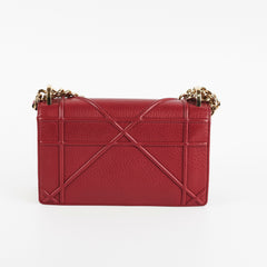 Christian Dior Small Diorama Burgundy Crossbody Bag