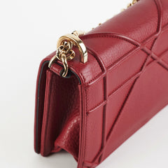 Christian Dior Small Diorama Burgundy Crossbody Bag