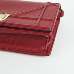 Christian Dior Small Diorama Burgundy Crossbody Bag