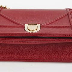 Christian Dior Small Diorama Burgundy Crossbody Bag