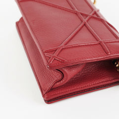 Christian Dior Small Diorama Burgundy Crossbody Bag