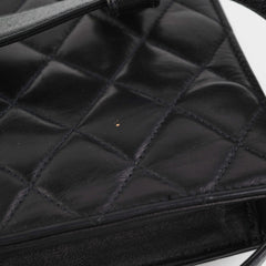 Chanel Vintage Square Mini Black Lambskin Belt Bag Size 70