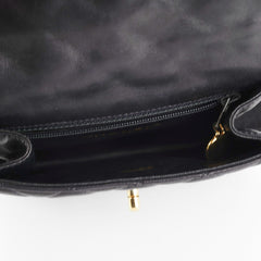 Chanel Vintage Square Mini Black Lambskin Belt Bag Size 70