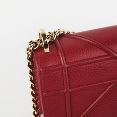Christian Dior Small Diorama Burgundy Crossbody Bag