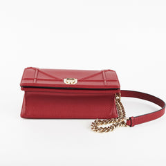 Christian Dior Small Diorama Burgundy Crossbody Bag