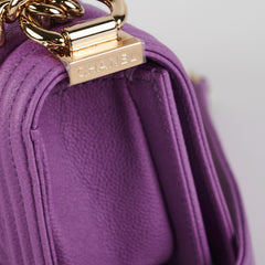Chanel Extra Mini Boy Purple Chevron - Microchipped