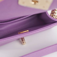 Chanel Extra Mini Boy Purple Chevron - Microchipped